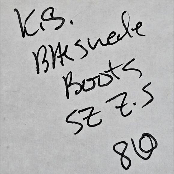 KATE SPADE Saddle Bootie Black Suede Ankle Boots Sz Side Zip 7 B Tassle $248 - Picture 13 of 13